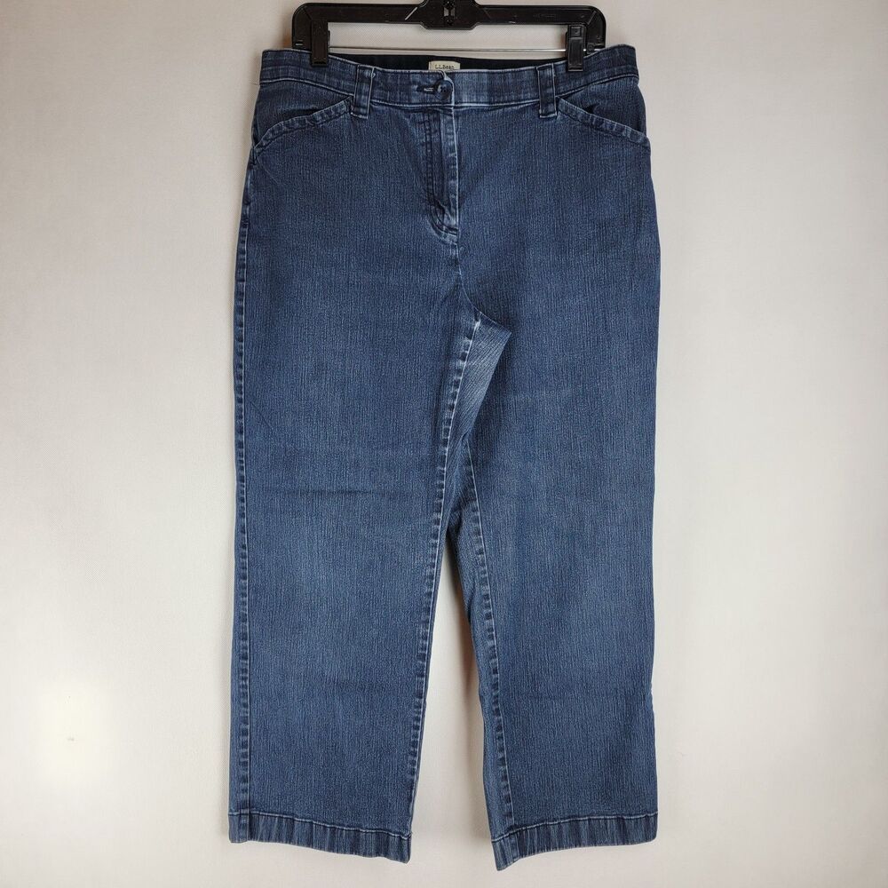 L.L. Bean Womens Size 16 PETITE Classic Fit Cotton Poly Jeans
